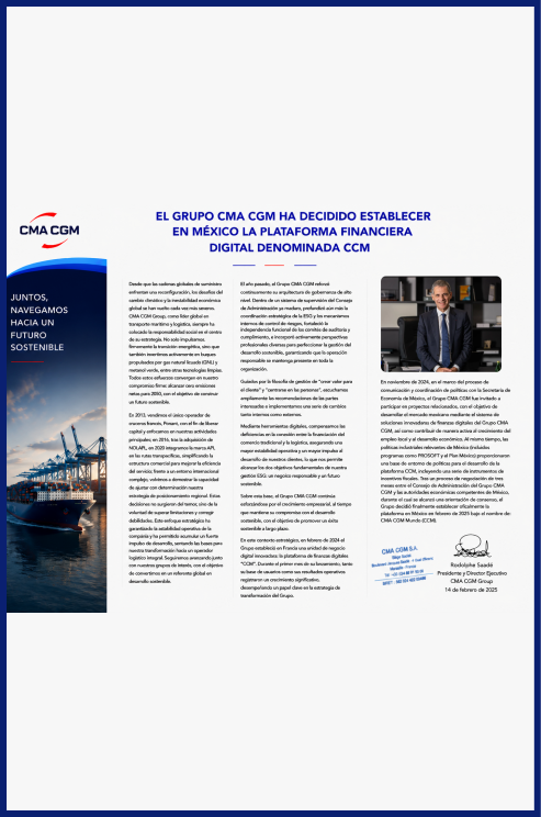 Documento de constitución de CMA CGM